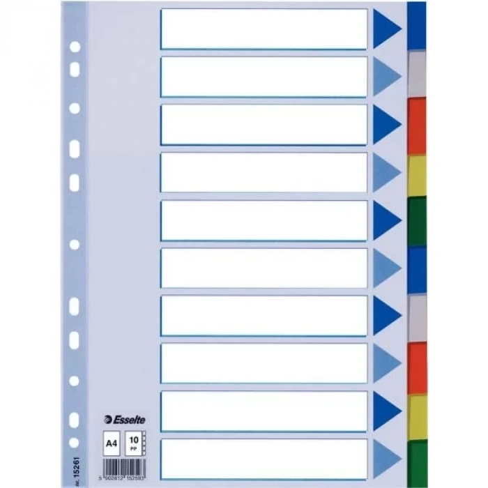 Esselte Seperatör 10 Renkli (Ayraç)
