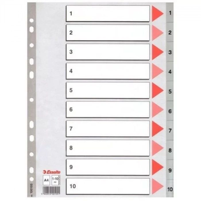 Esselte Seperatör 1-10 Rakamlı (Ayraç)