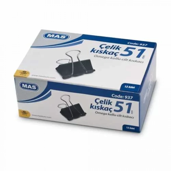 Mas 937 Omega Çelik Kıskaç 51mm (12 li Paket)