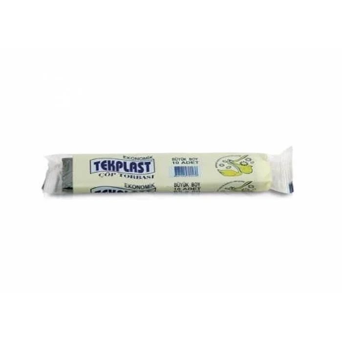 Tekplast Büyük Boy Çöp Torbası 65x80cm (10 lu Paket)