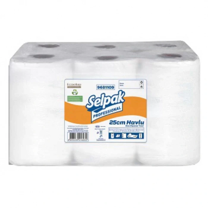 Selpak 25cm Hareketli Makine Havlusu (175 Metre - 6 lı Koli)