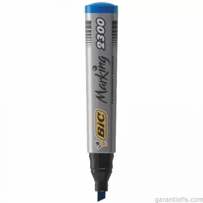 Bic 2300 Kesik Uçlu Mavi Permanent Marker Kalem