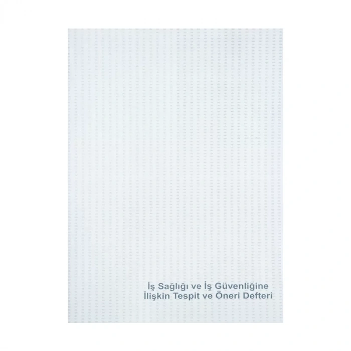 DİLMAN İŞ SAĞLIĞI VE GÜVENLİK TESPİT ÖNERİ DEFTERİ KARTON KAPAK