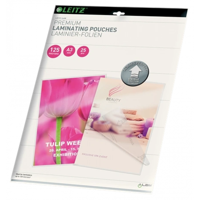 Leitz 7489 Laminasyon Poşeti A3 / 125 Mikron (25 li Paket)