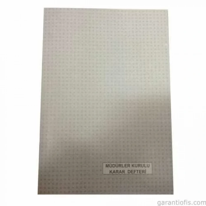 Dilman Müdürler Kurulu Karar Defteri (Karton Kapak)
