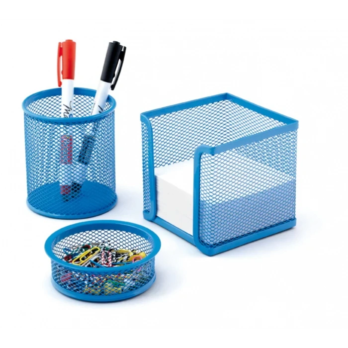 Mas 505 Rainbow Mavi Metal Üçlü Kalemlik Set