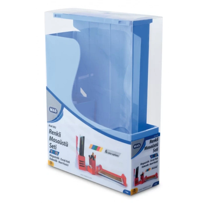 Mas 882 Vivid Mavi Renkli Ofis Seti