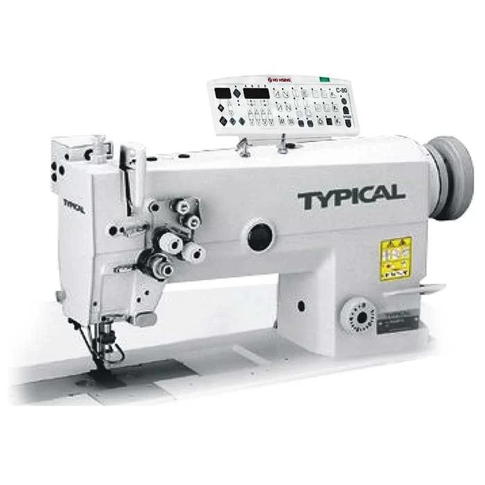 Typical GC-6842-MD3 Çift İğne Küçük Mekik İptalsiz İplik Kesici Kilit Dikiş (İnce ve Orta mat. için)