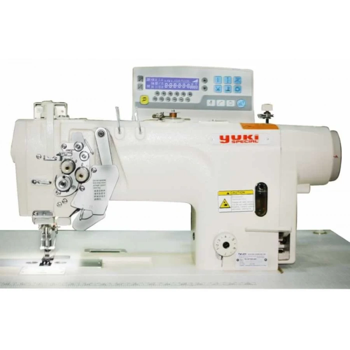Yuki YK-8750D-403 Çift İğne B Mekik İptalli İplik Kes. Kil. Dikiş Mik. Yağ. D. Drive (Orta Mat İçin)