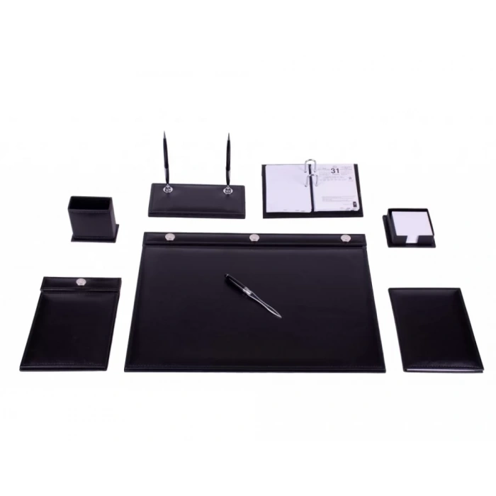 Gülpaş 908 Siyah Lüks Sümen Takımı (Düğmeli - 9 Parça)