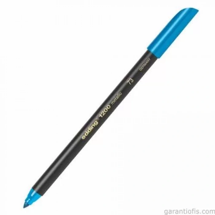 Edding 1200-73 Metalik Mavi Renkli Grafik Kalemi (Davetiye Kalemi - 5li Paket)