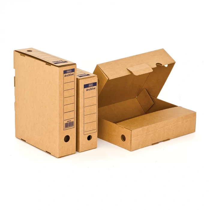 Mas 8204 Karton Arşiv Transfer Kutusu (7,5cm Sırt Genişliği)