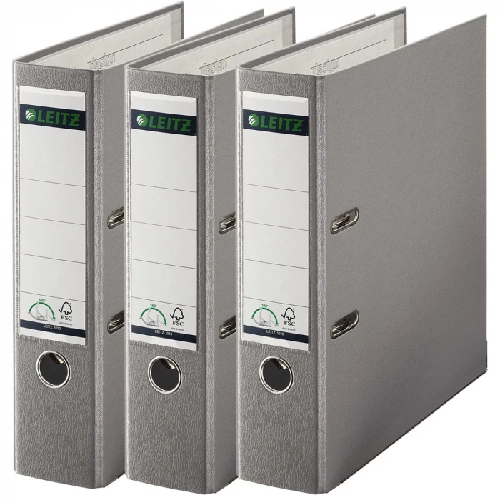 Leitz 1010 Gri Geniş Plastik Klasör