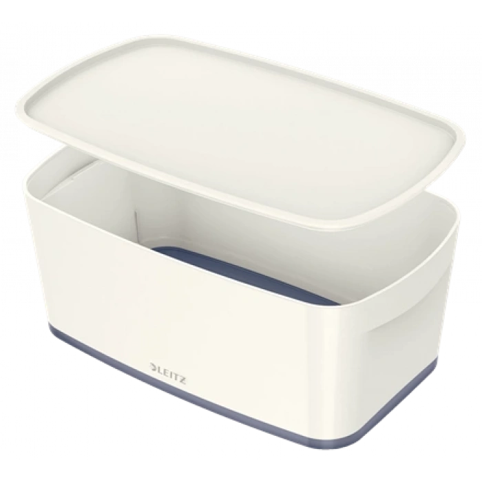 Leitz 5229 MyBox Gri Beyaz Kapaklı Küçük Saklama Kutusu
