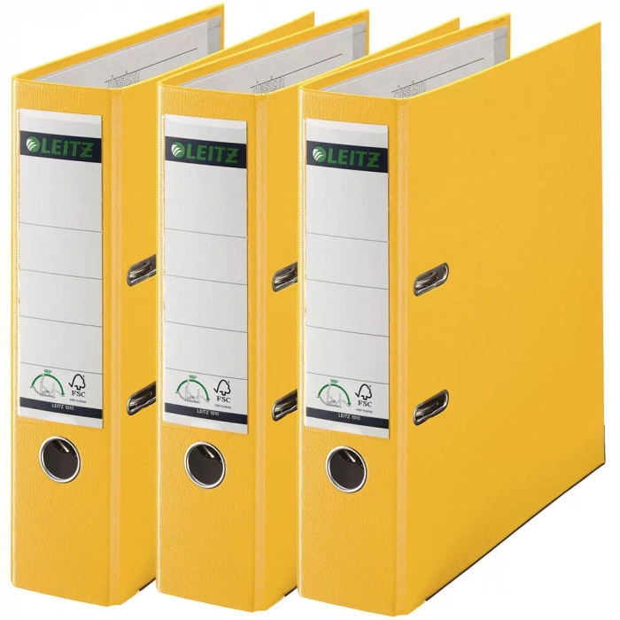 Leitz 1010 Sarı Geniş Plastik Klasör