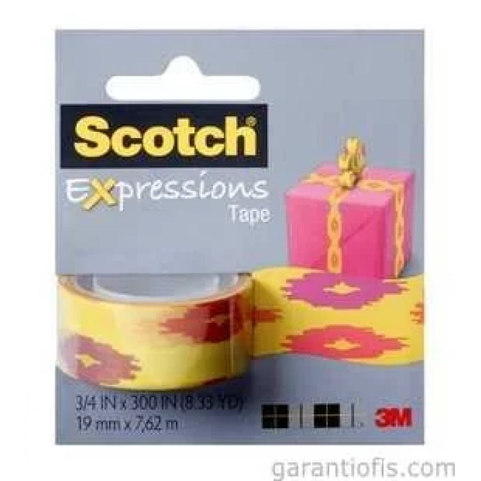 3M Scotch C214-P1 Desenli Dekoratif  Bant (19mmx7,62 m)