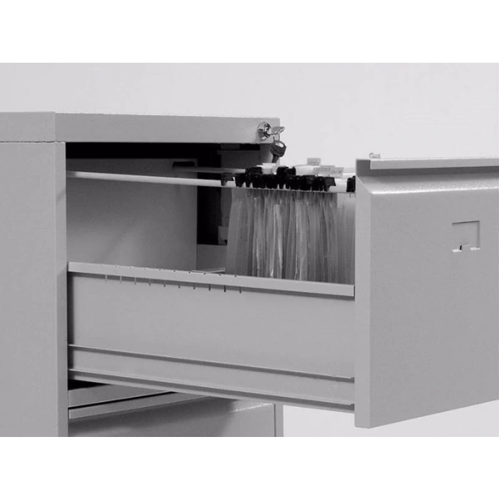 Üç Çekmeceli Metal Kartoteks Askılı Dosya Dolabı Gri Renk