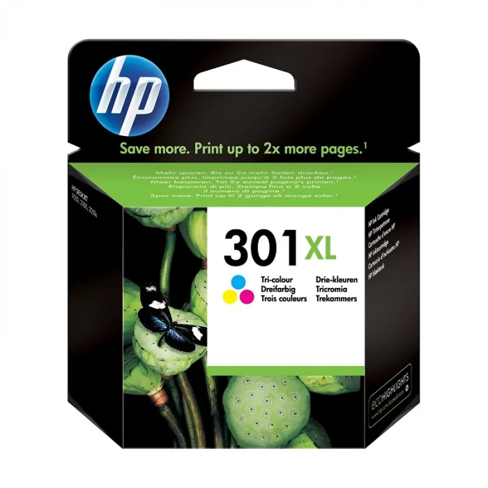 HP CH564EE 301XL 3 RENK MÜREKKEP KARTUŞ 330 SAYFA YÜKSEK KAPASİTE (DESKJET1000 2000 3000 1510)