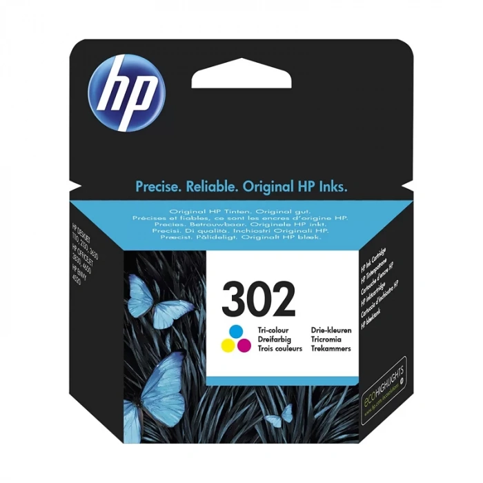 HP F6U65AE 302 3 RENK MÜREKKEP KARTUŞ 165 SAYFA (1110 2130 3630)