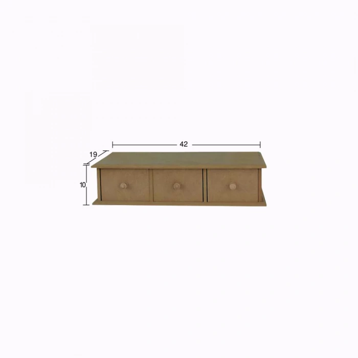 Hobi-Art KU 277 Boyanabilir Ahşap Mini Çekmeceli Sandık