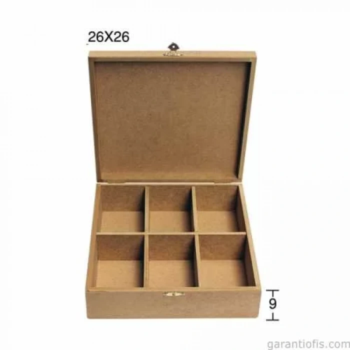 Hobi-Art KU 325 Boyanabilir MDF İç Bölmeli Kutu