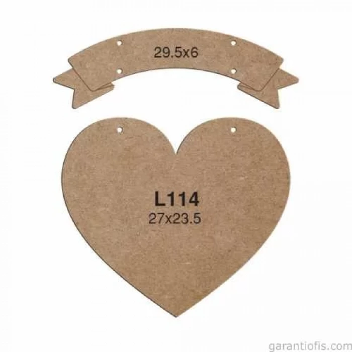 Hobi-Art L 114 Lazer Kesim Kalp Tasarımlı Duvar Süsü