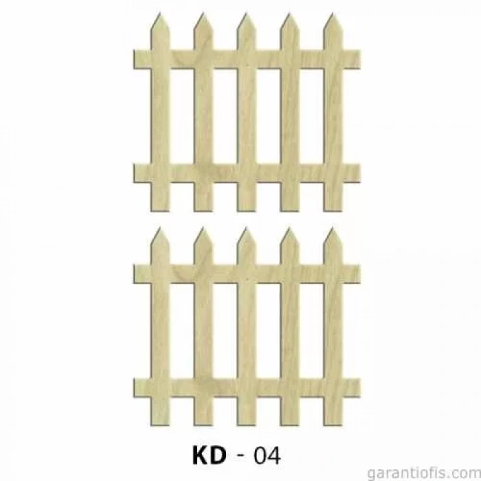 Hobi-Art KD 04 Bahçe Çiti Dekoratif Mini Ahşap Obje