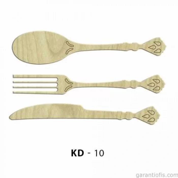 Hobi-Art KD 10 - Çatal Kaşık Bıçak Dekoratif Mini Ahşap Obje