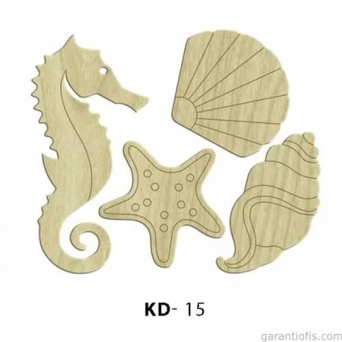 Hobi-Art KD 15 - Deniz Seti  Dekoratif Mini Ahşap Obje