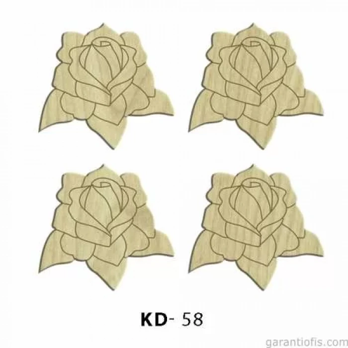 Hobi-Art KD 58 - Güller Dekoratif Mini Ahşap Obje