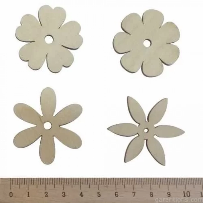 Hobi-Art KD 66 - Çiçek Tasarımlı Dekoratif Mini Ahşap Obje