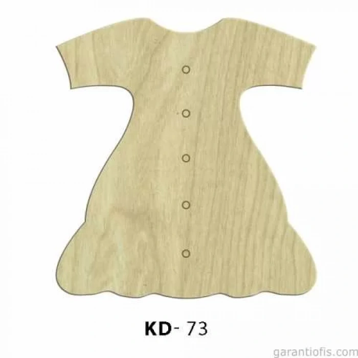 Hobi-Art KD 73 - Elbise Tasarımlı Dekoratif Mini Ahşap Obje