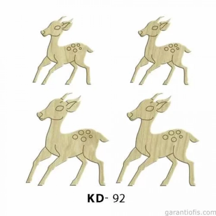 Hobi-Art KD 92 - Ceylan Şeklinde Dekoratif Mini Ahşap Süs Obje