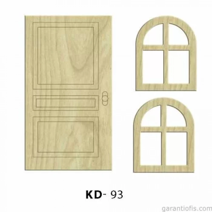 Hobi-Art KD 93 - Kapı ve Pencere Şeklinde Dekoratif Mini Ahşap Süs Objeler