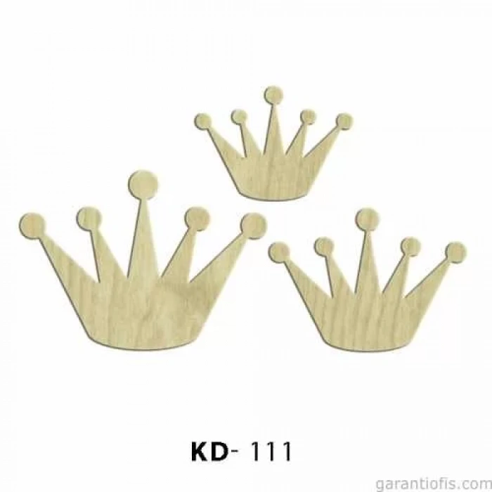 Hobi-Art KD 111 - Taç Figürlü Dekoratif Mini Ahşap Obje