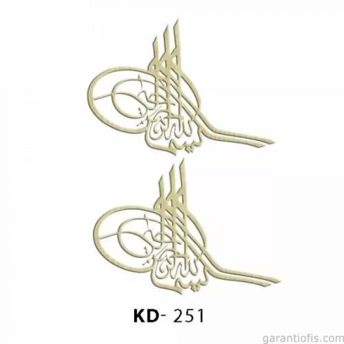 Hobi-Art KD 251 - Tuğra Şeklinde Mini Ahşap Obje