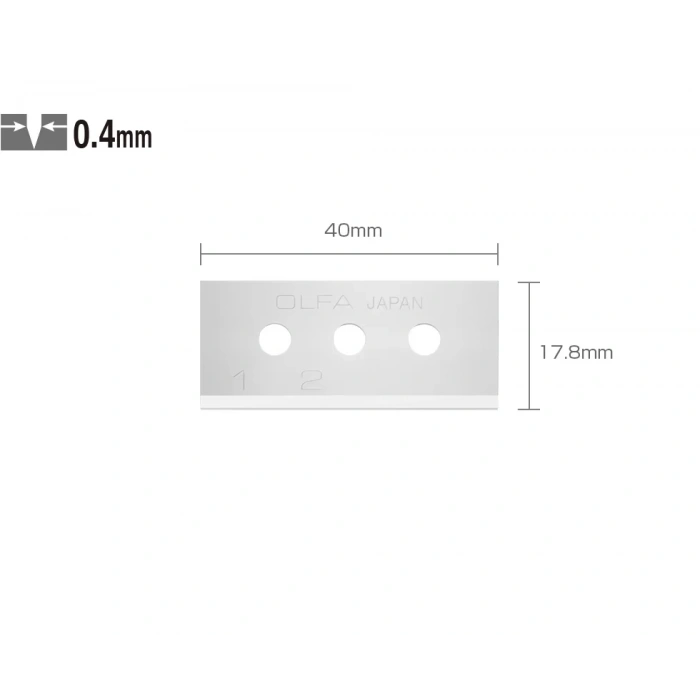 OLFA SKB-10/10B Çift Yönlü Emniyetli Maket Bıçağı Yedeği (10 lu)