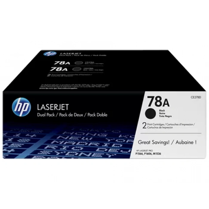 HP CE278AF (78A) SIYAH 2 LI PAKET TONER 2.100 SAYFA