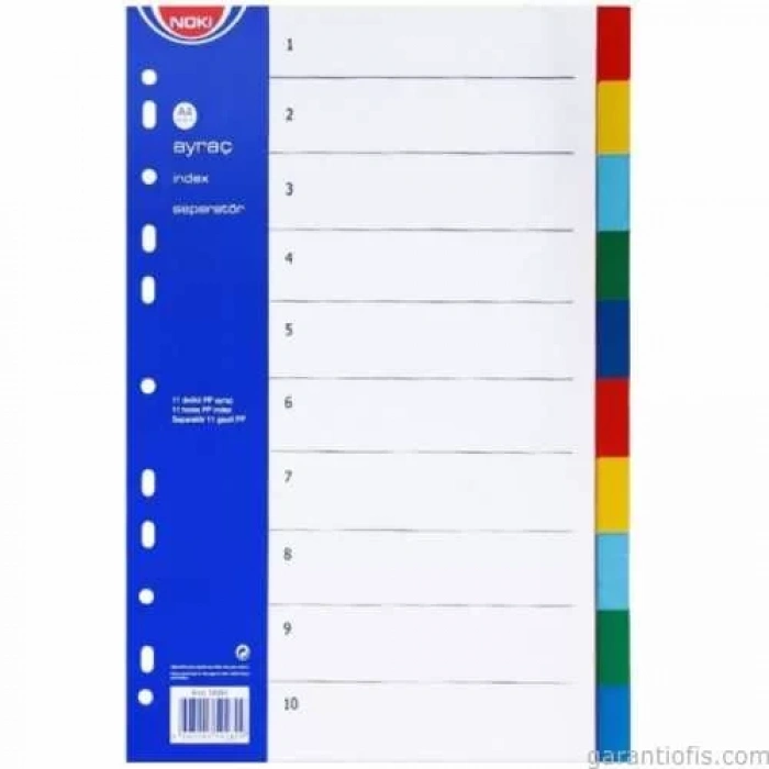 NOKİ 10 Renkli PP Seperatör (Ayraç)