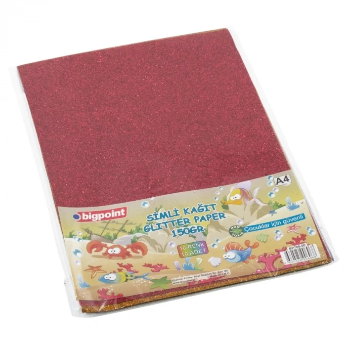 Bigpoint Simli Kağıt A4 Karışık 10 Renk