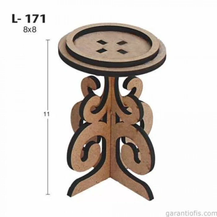 Hobi-Art L 171 Ham Demonte Ahşap Özel Kesim Mumluk