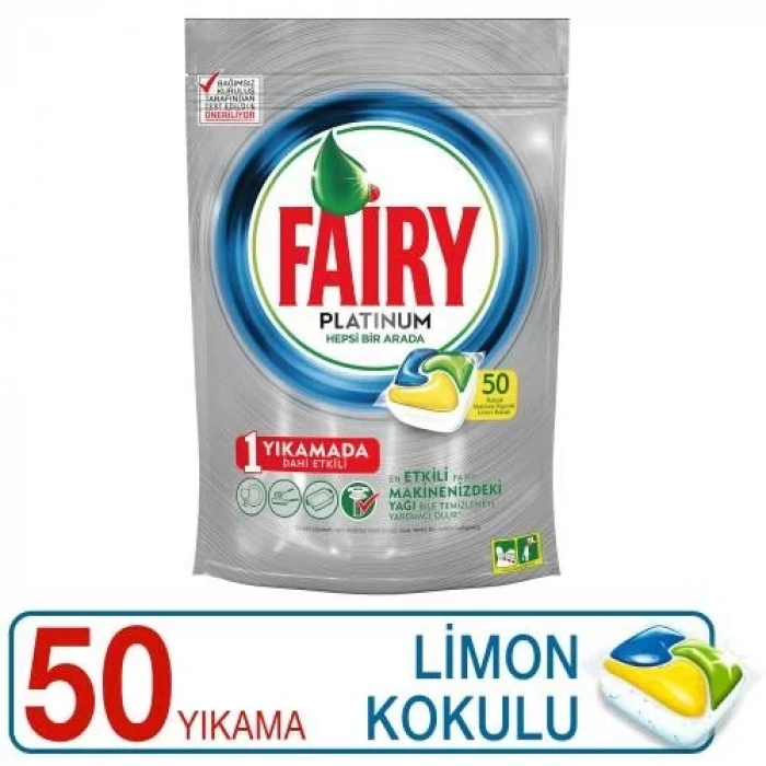 Fairy Platinum Hepsi 1 Arada Bulaşık Makinesi Tableti 43 Yıkama