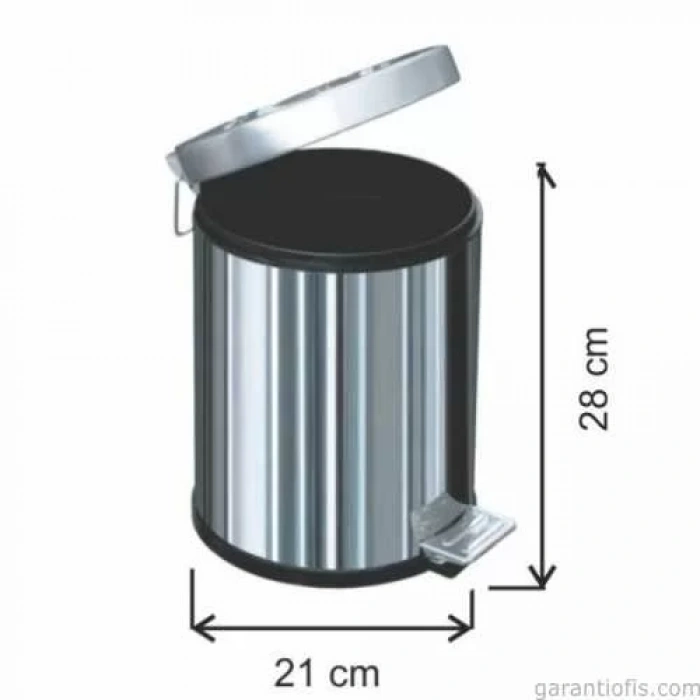 Garanti Metal 1002 Pedallı Çöp Kovası (5 Litre)