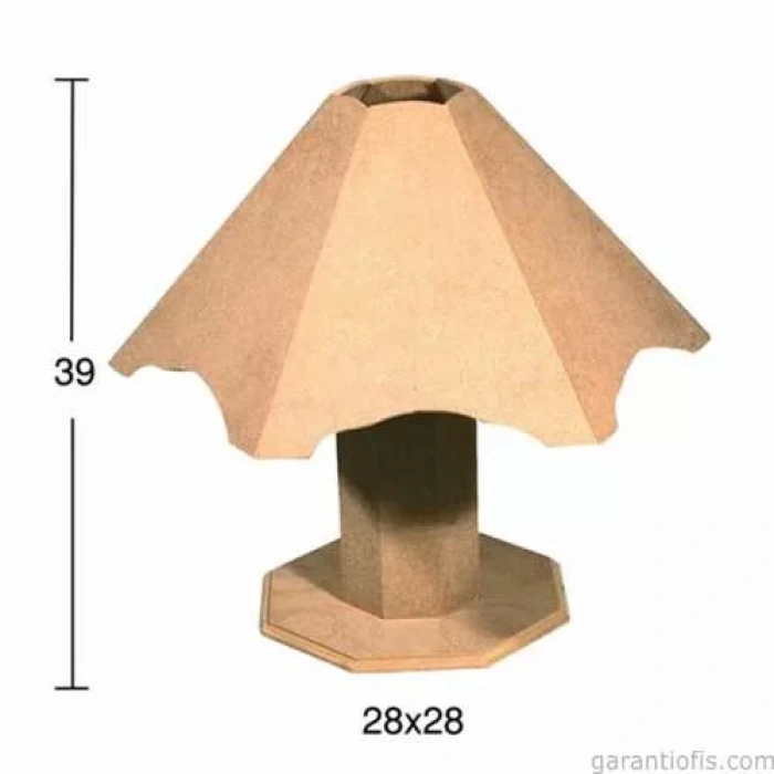 Hobi-Art F 754 Dekoratif Ahşap Abajur Obje