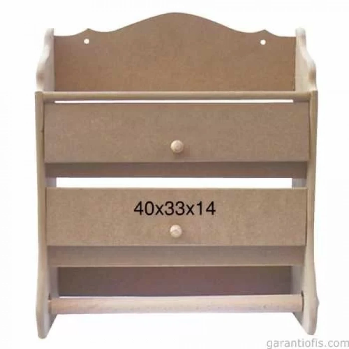 Hobi-Art Çekmeceli Rulo Havluluk Ahşap Obje F 771