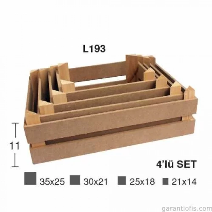 Hobi-Art L 193 Kasa Şeklinde Masaüstü Dekoratif Ahşap Obje