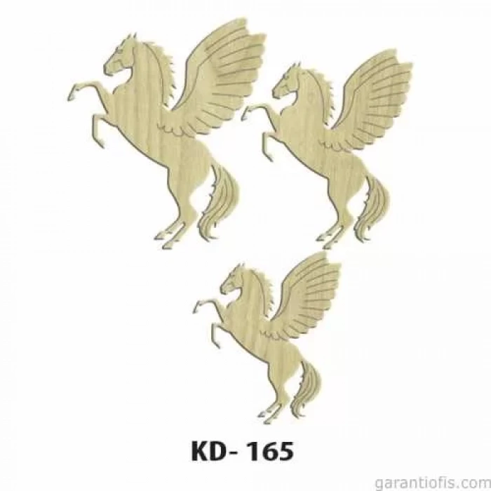 Hobi-Art KD 165 - At Şeklinde Dekoratif Mini Ahşap Süs Obje