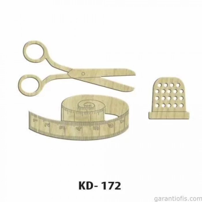 Hobi-Art KD 172 Terzi Seti Dekoratif Mini Ahşap Obje