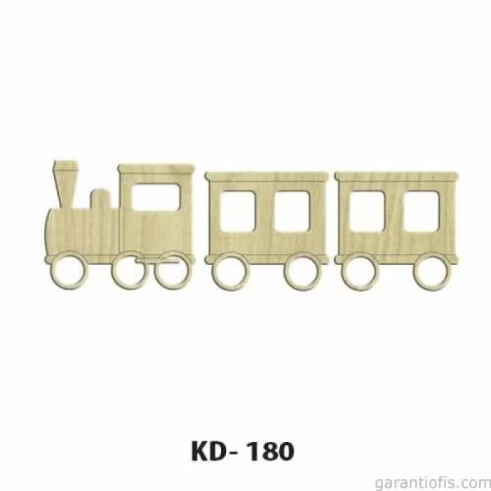 Hobi-Art KD 180 - Tren Figürlü Dekoratif Mini Ahşap Obje