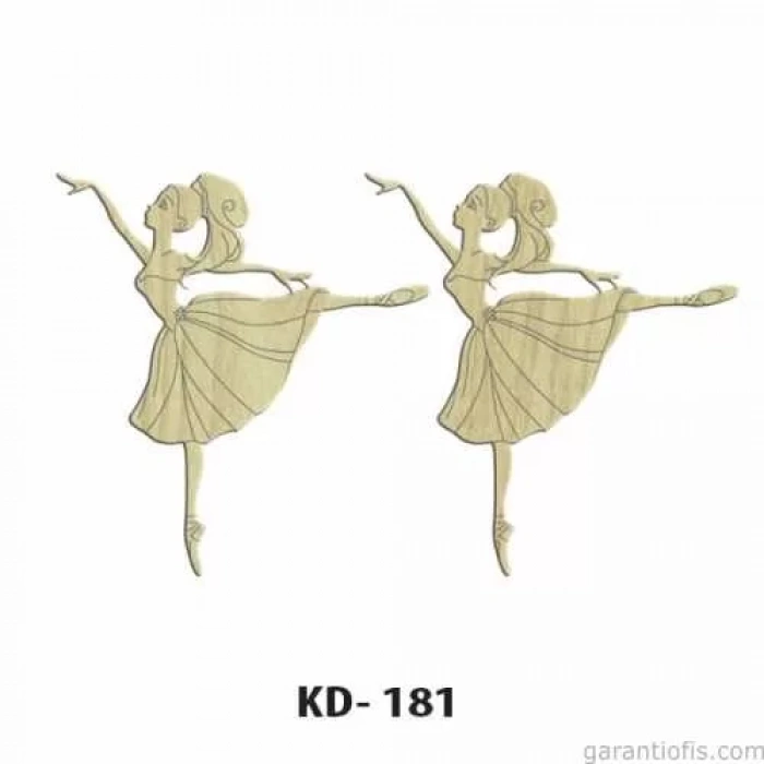 Hobi-Art KD 181 - Balerin Figürlü Dekoratif Mini Ahşap Obje